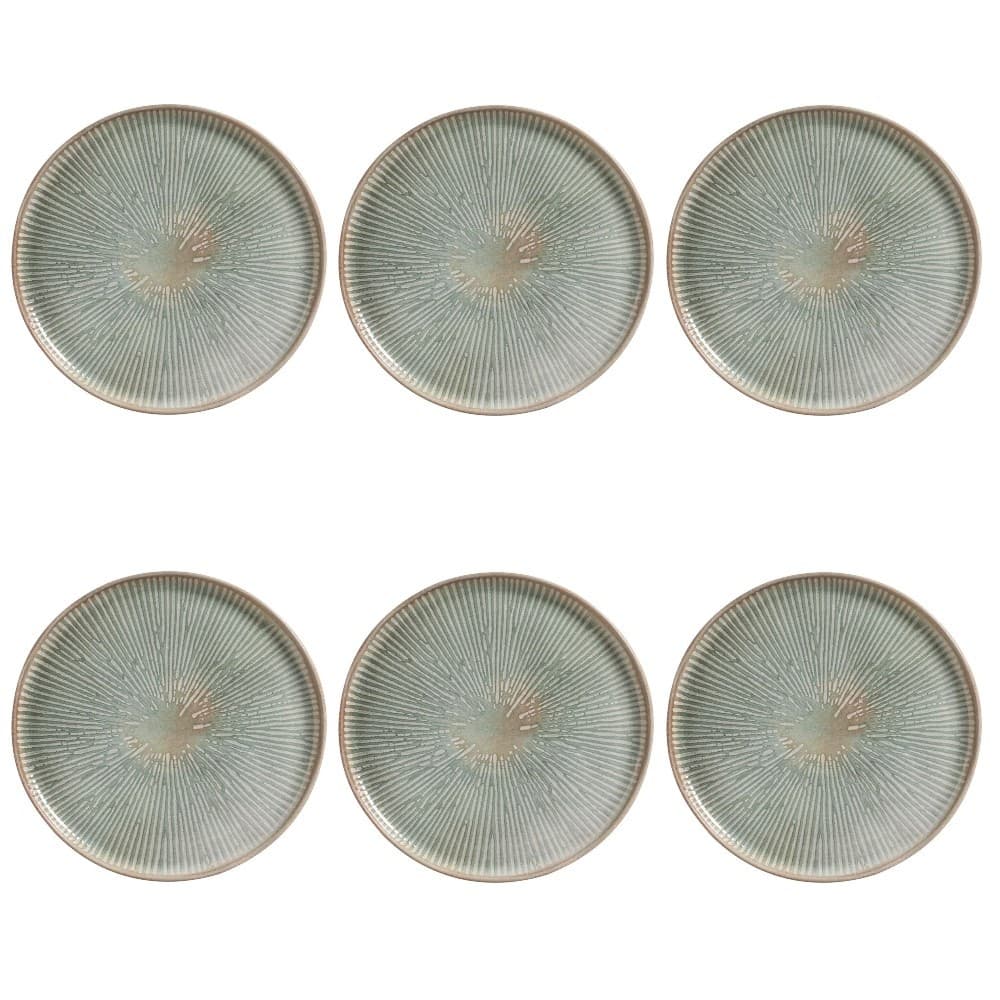 Conjunto de Pratos Rasos 06 Peças Bio Evergreen Porto Brasil