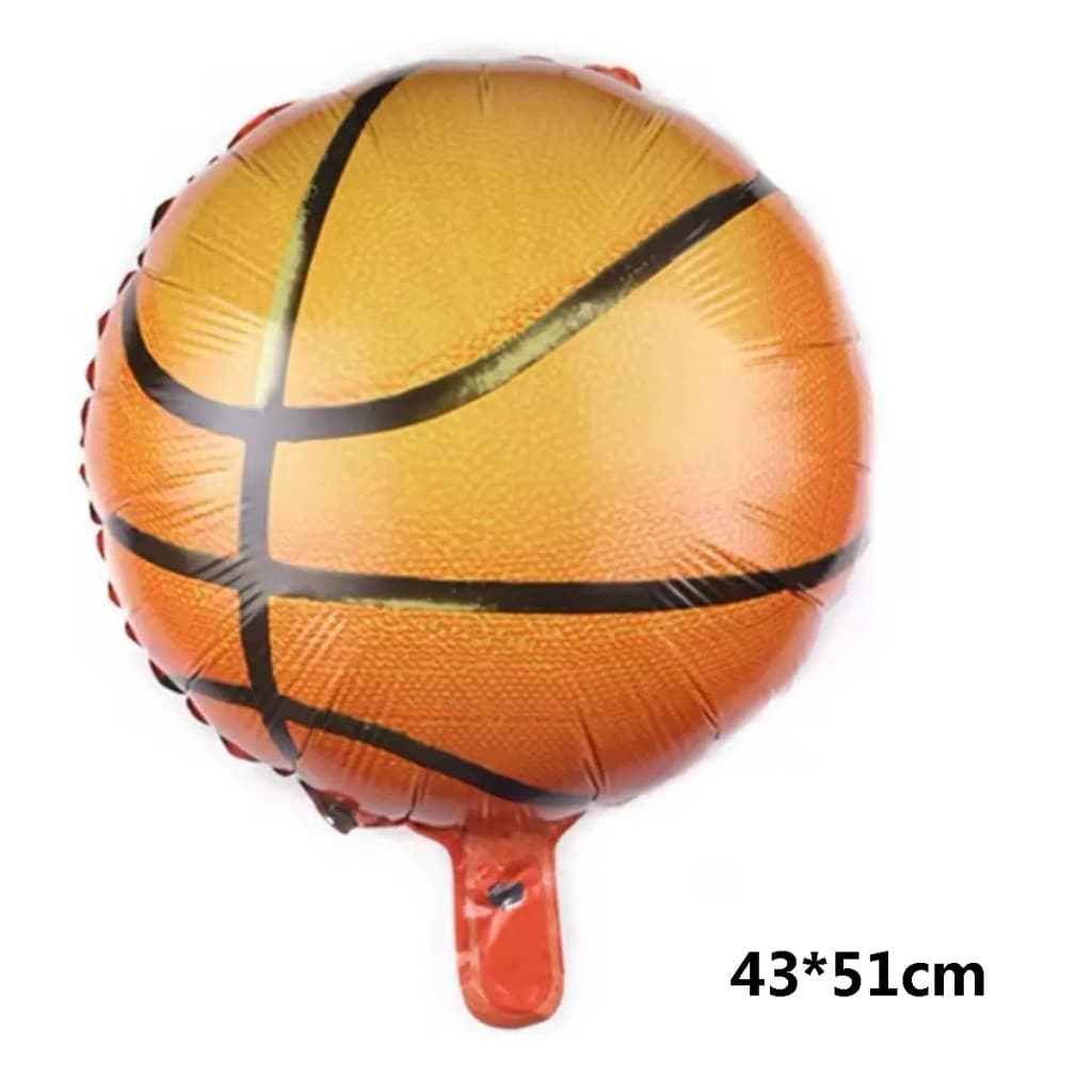 Kit 10 Balão Basquete Bola Metalizado Grande - 18 Polegadas-10 Polegadas