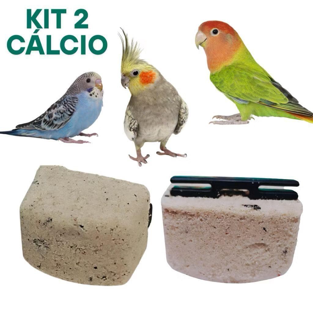 2 Pedras de Cálcio Suplemento Nutricional p Calopsitas Agapornis Periquitos papagaio Gaiolas Viveiro