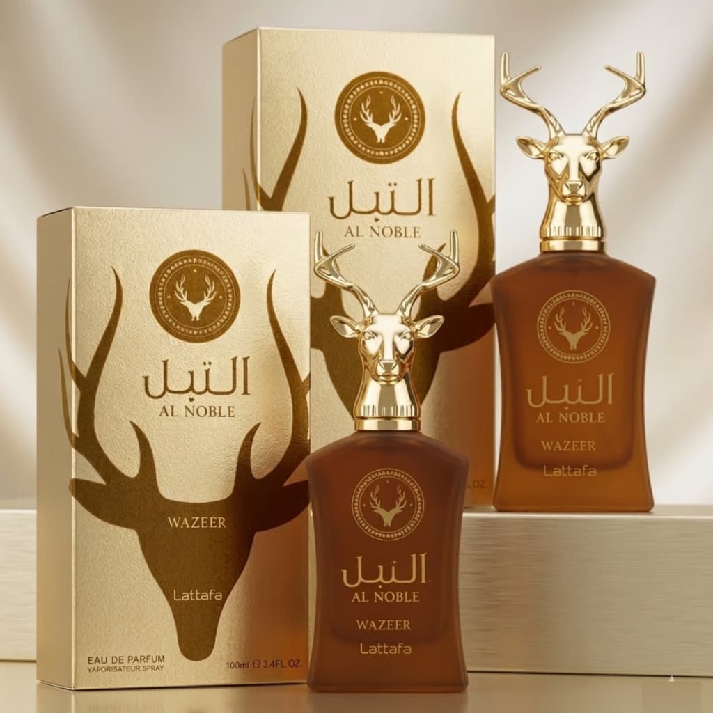 Kit De 01 Ou 2 Perfumes Al Noble Wazeer 100ml Masculino Embalagem de Vidro  Intenso Envio Imediato