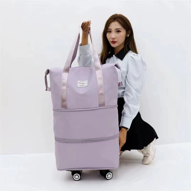 Viagem grande capacidade desmontagem Universal roda saco de armazenamento viagem portátil dupla camada roda de remessa