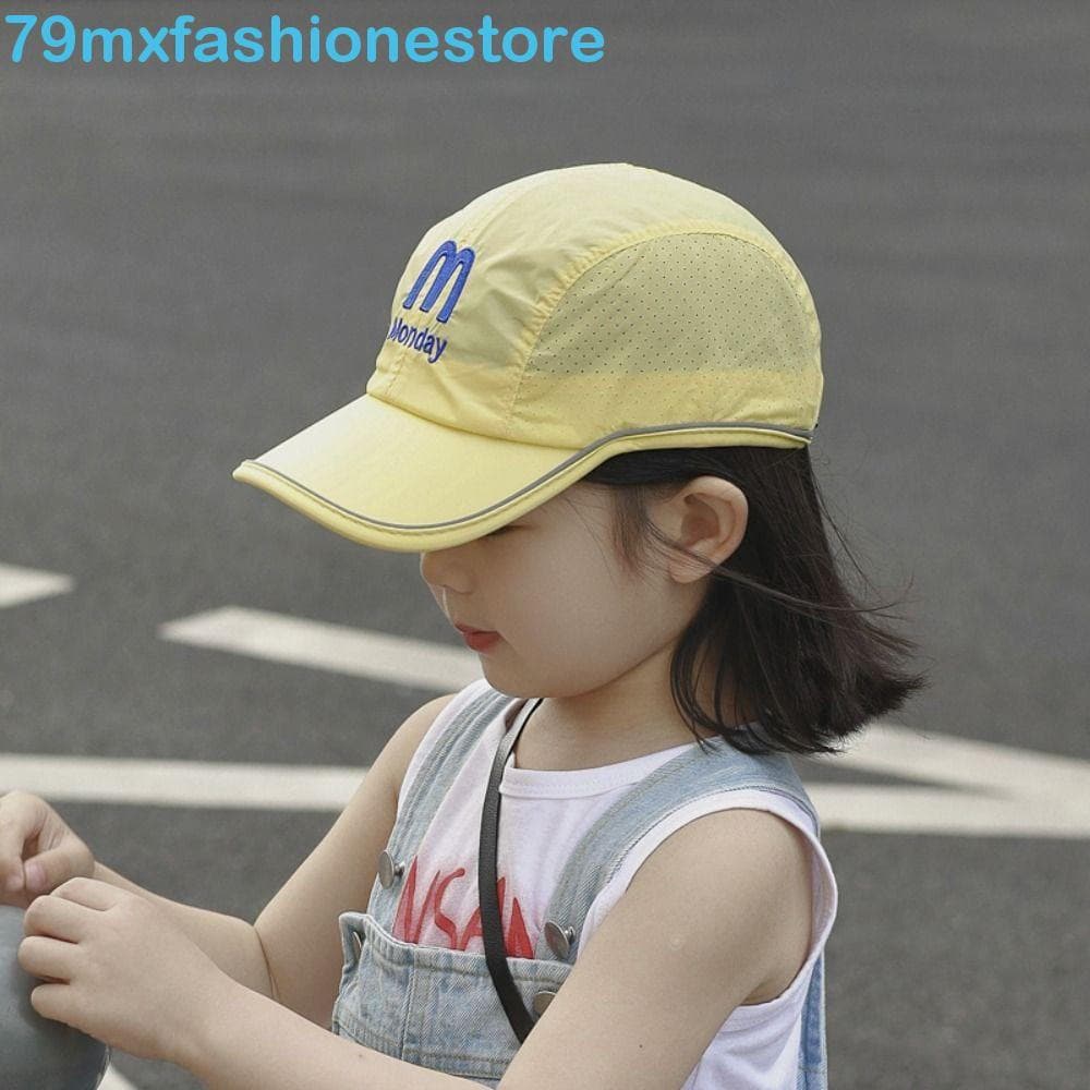 Boné De Beisebol Para Bebês MXFASHIONESB , Chapéu Respirável De Secagem Rápida Crianças , Proteção Solar Com Letras De V