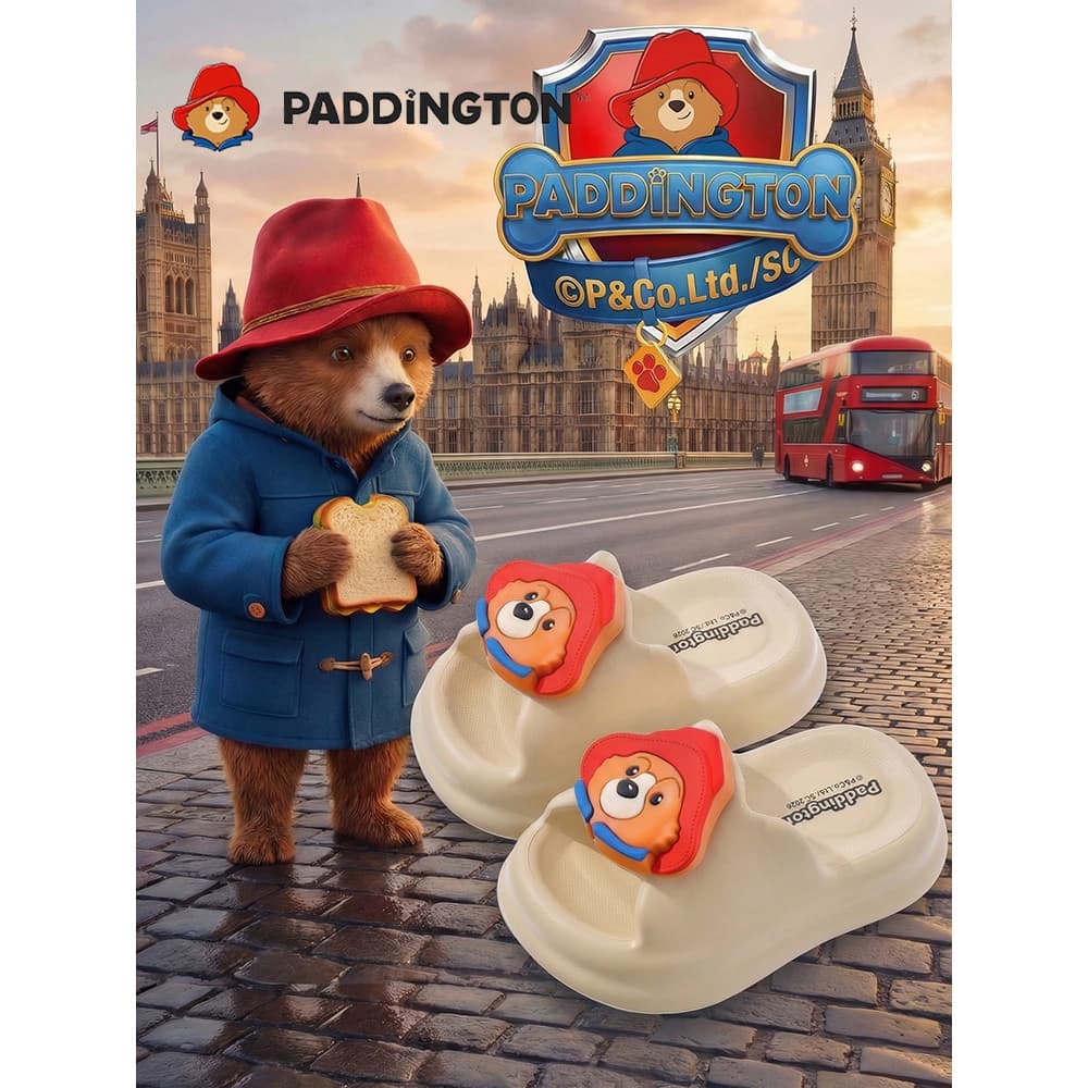 Paddington urso meninas sandálias chinelos pisando na merda sentir verão dos desenhos animados bonito antiderrapante ban