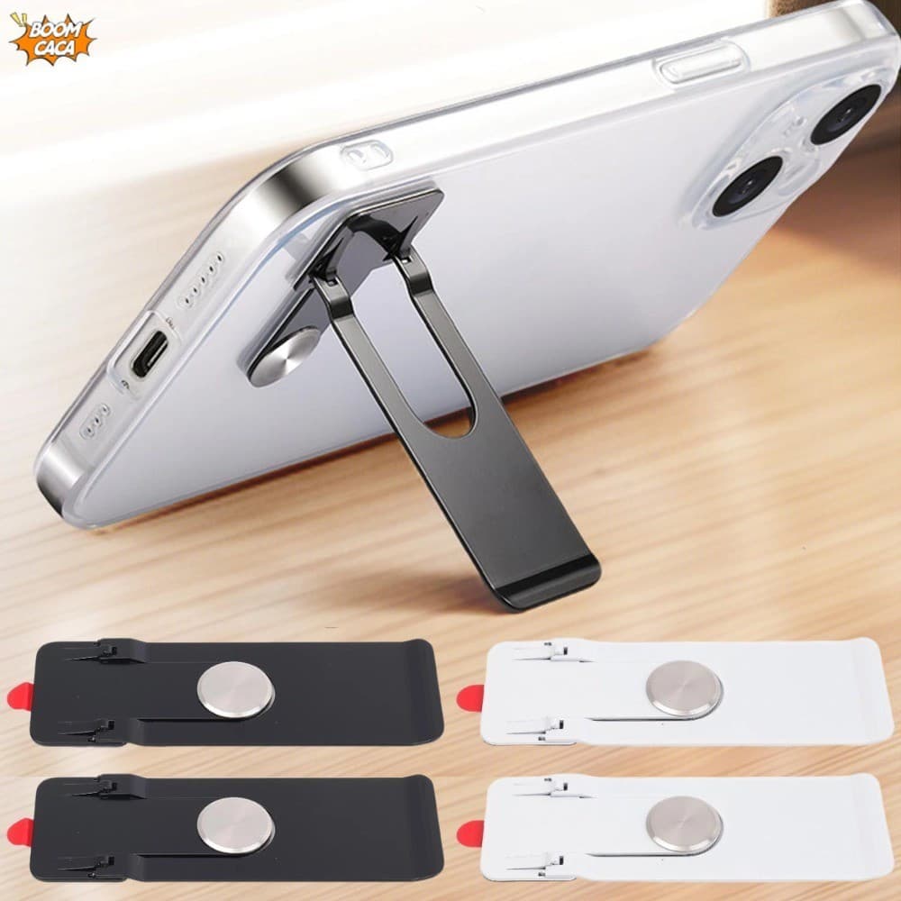 Suporte De Telefone Autoadesivo Dobrável Multi-Ângulo Giratório Ultrafino De Aço Inoxidável Acessórios Multifuncionais P