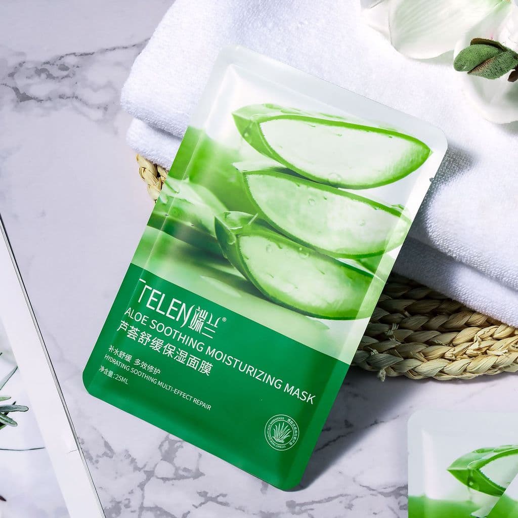 Dunlan Aloe Vera Máscara Hidratante Hidratante Hidratante Diminuir Poros Apertando Produtos de Cuidados com a Pele Salão