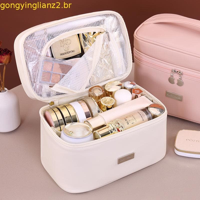 Bolsa De Armazenamento Organizadora Cosmética Portátil Multiuso Para Mulheres Ao Ar Livre Maquiagem Itens Essenciais De