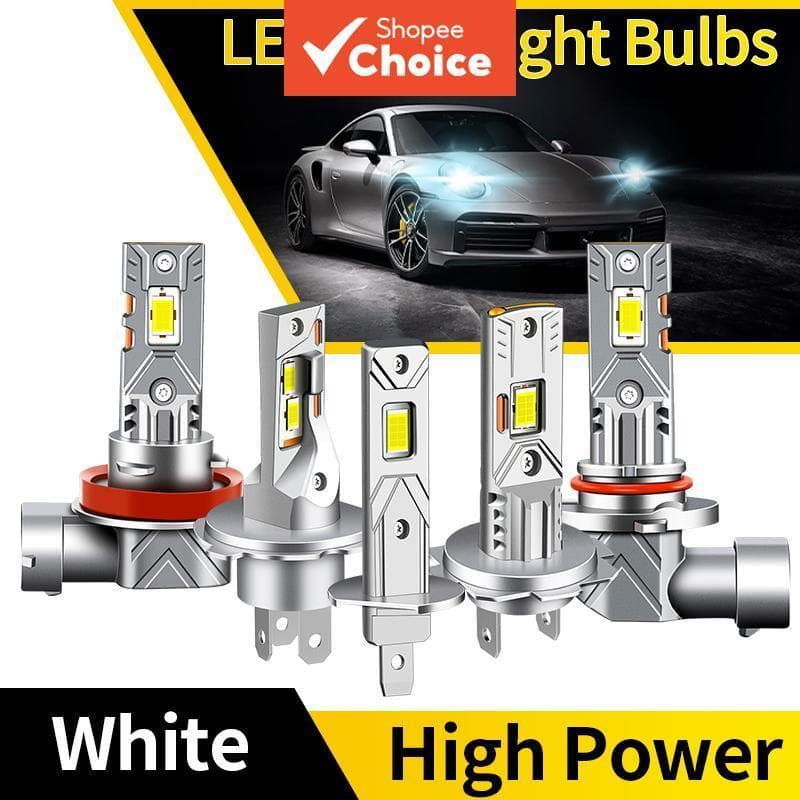 1/2 Peças Canbus Turbo Lâmpadas de Farol LED 1:1 Tamanho Mini Lâmpadas DRL H1 H7 H4 HB2 9003 Lâmpadas de Farol de LED