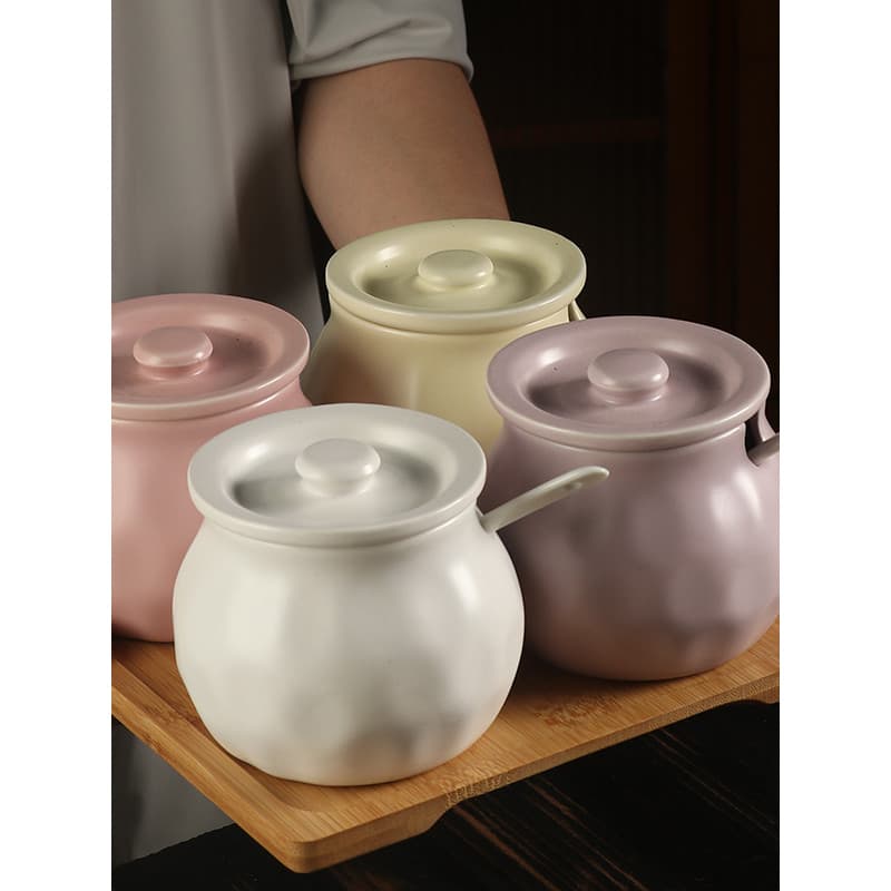 Frasco de tempero cozinha doméstico High-End saleiro frasco de cerâmica tempero jar saleiro tempero jar tempero garrafa