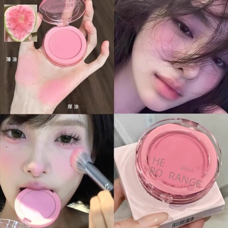 Cada peça é macia!Pó de pele de oliva Blush vitalidade menina Berry vermelho menina grupo maquiagem fofo expansão retrát