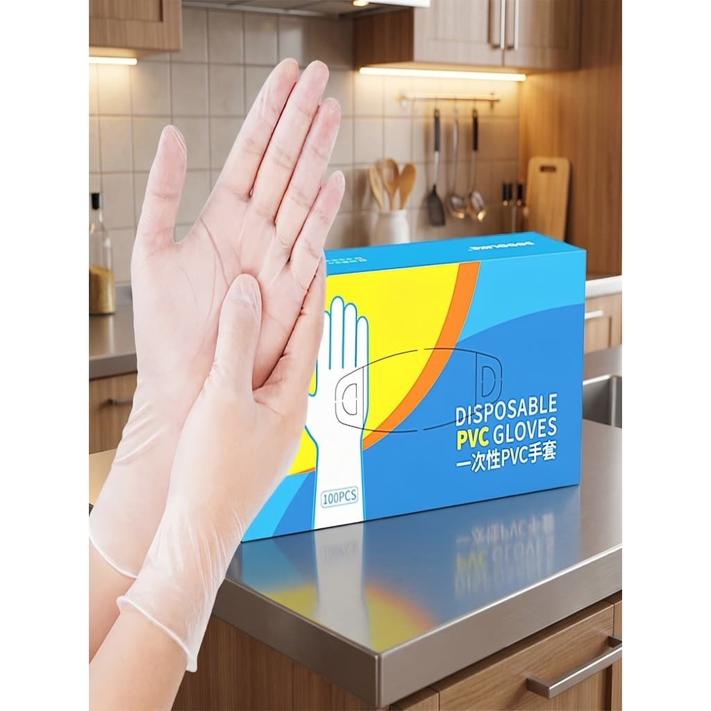 Luvas tpe espessadas descartáveis, trabalho doméstico, cozinha, durável, à prova d'água, limpeza de qualidade alimentar,