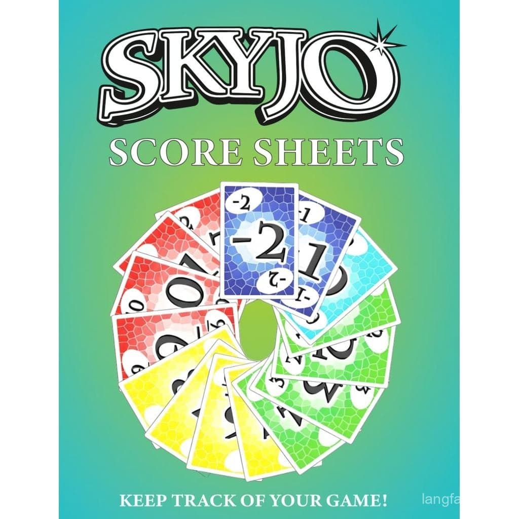 Folha de Pontuação Skyjo: 120 Blocos Grandes para Anotação de Pontuações COOX