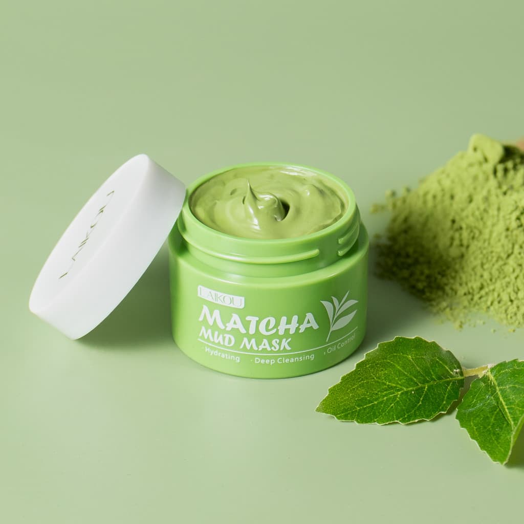 LAIKOU MATCHA MUD MASK MATCHA MÁSCARA de argila verde 25g MÁSCARA hidratante de limpeza Produtos de cuidados com a pele