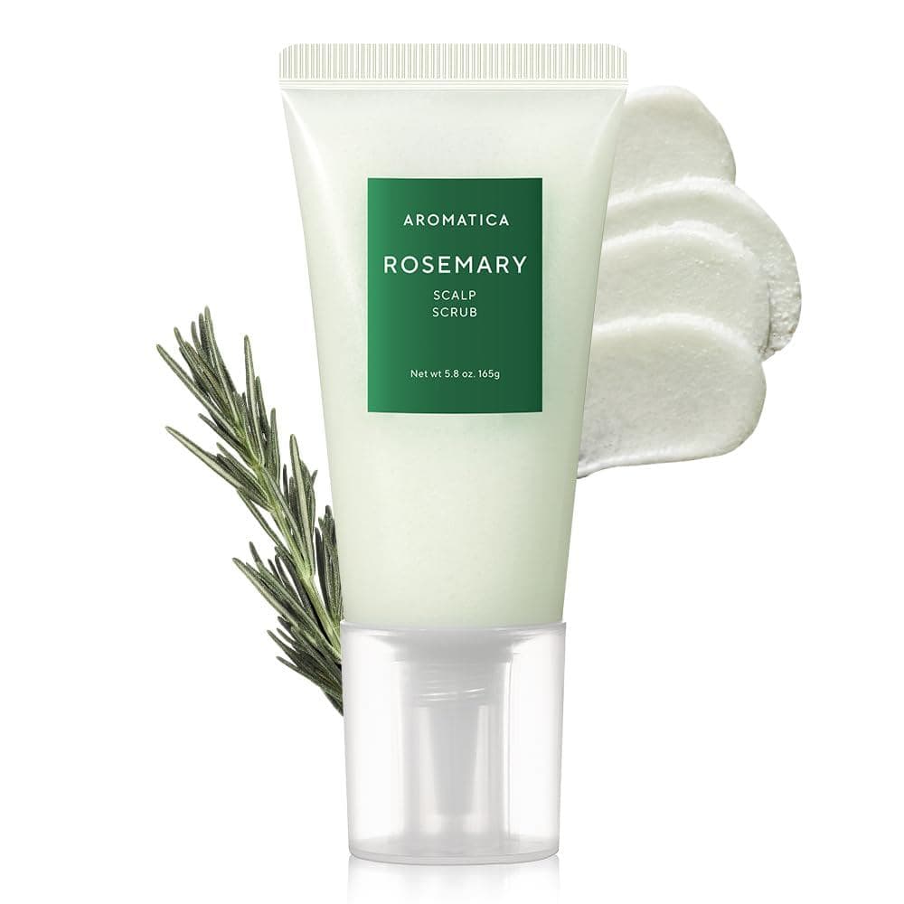 AROMATICA Esfoliante Capilar de Alecrim 5.82oz / 165g, Tratamento para Couro Cabeludo, Esfoliante Capilar com Sal para C