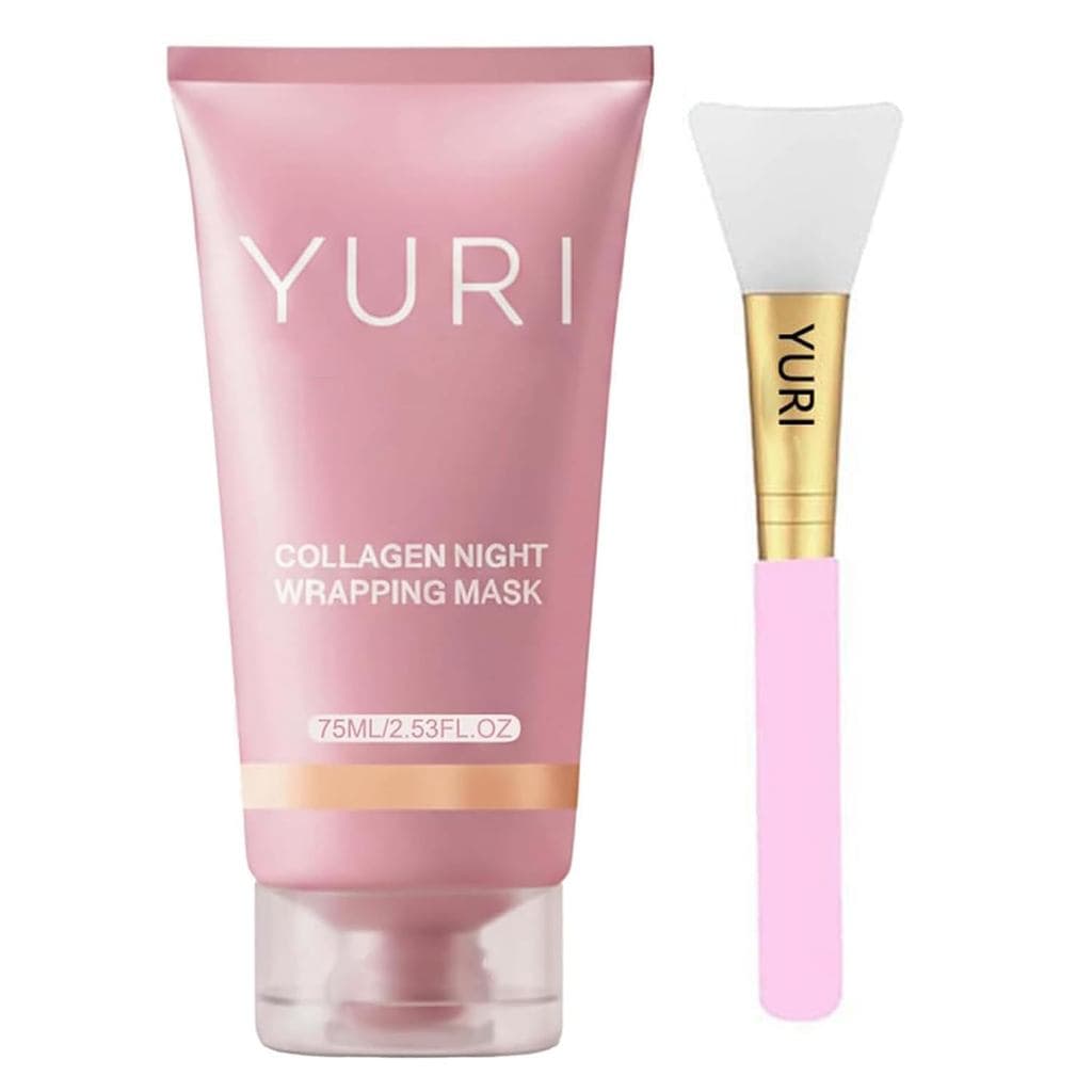 Máscara Facial Noturna de Colágeno YURI, Máscara Facial Noturna de Colágeno Fácil de Remover, Máscara Noturna para Cuida