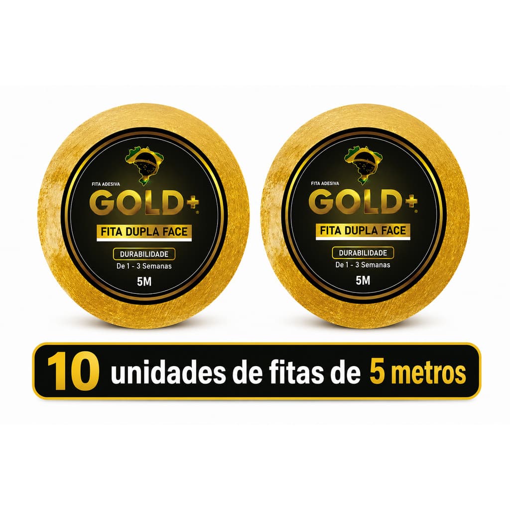 Fita Adesiva 50m Gold+ Prótese Capilar Fixação Profissional