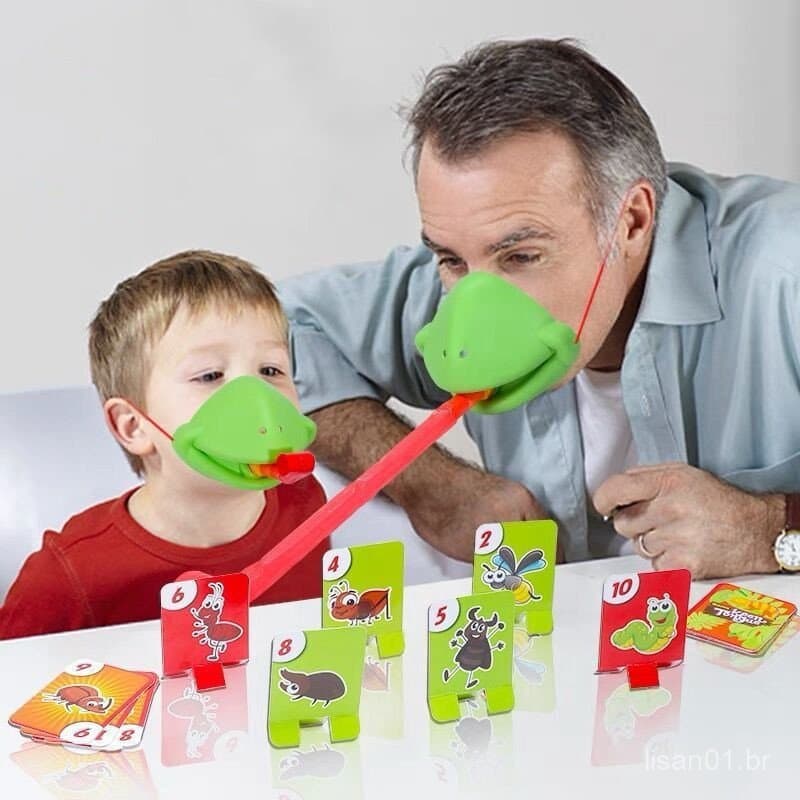 Sapo Boca Cuspe Língua Sopro Jogo De Cartas Brinquedos Interativos Para Crianças