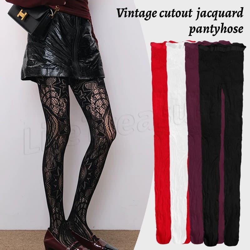 Meia-Calça Jacquard Oca – Para Meninas , Roupa De Primavera Verão Fina Feminina JK , Lolita , Estilo Japonês Meias Arras