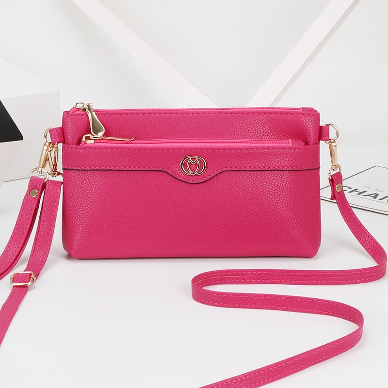 Novo estilo bolsa de ombro de couro macio bolsa para celular moda mensageiro bolsa feminina bolsa de embreagem versão co