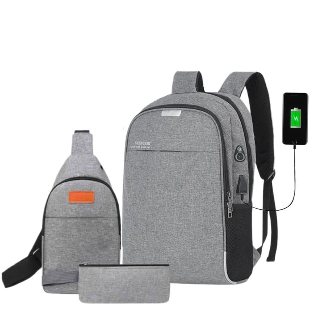 Conjunto de 3 peças de bolsas unissex, design moderno, confortável e durável PRF0