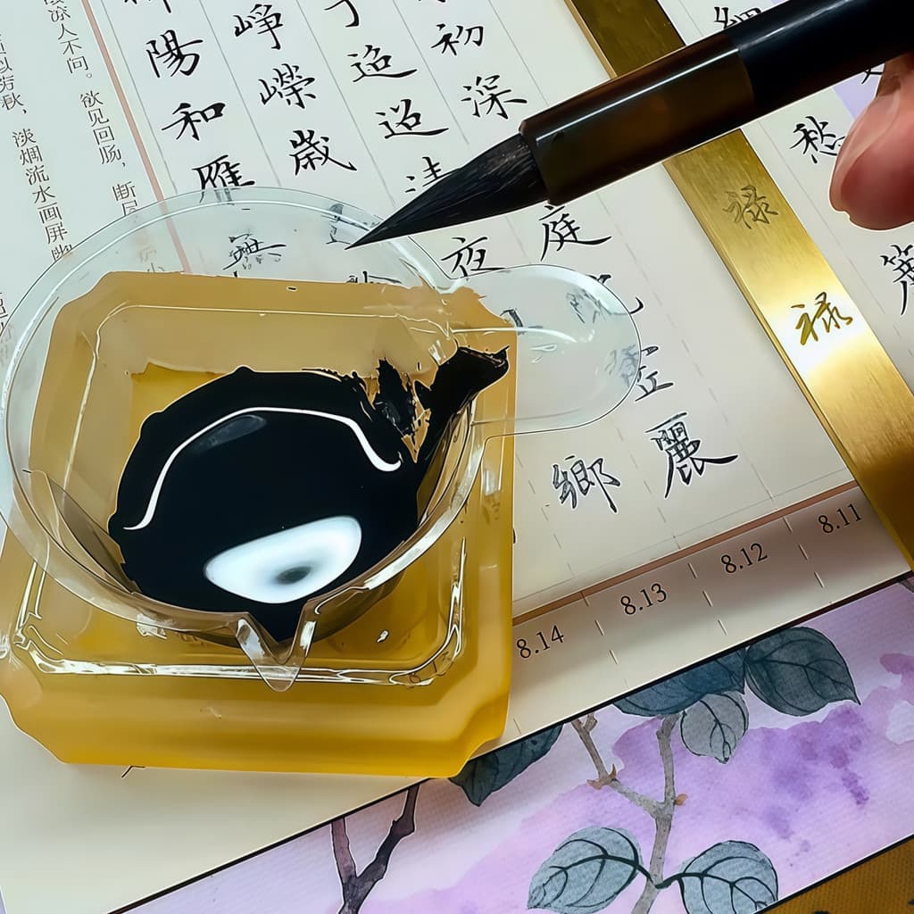 Tinta descartável borboleta estudo dedicado multifuncional plástico engrossado estudante adulto prática escova caligrafi