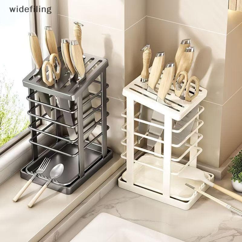 Suporte De Aço Inoxidável Organizador De Armazenamento De Cozinha Multifuncional Talheres