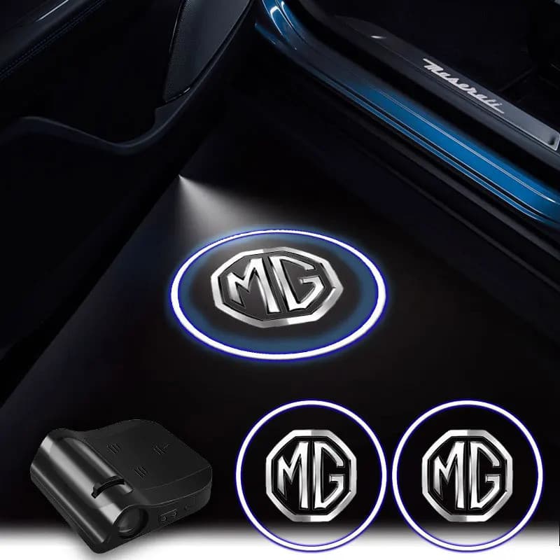 Luzes de Boas-Vindas LED Sem Fio para Carro, Lâmpada Projetora HD para MG GT EZS Hevtor MG3 MG5 MG6 MG7 TF ZX ZS ZR ZS E