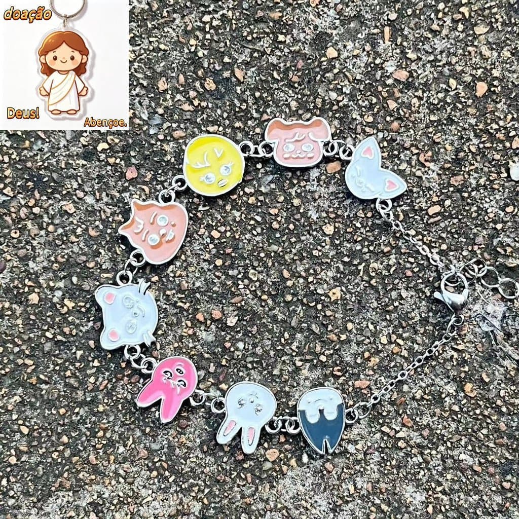 Idol Stray Kids Alloy Metal Drop Oil Charms Bracelet STAY Colecionar Jóias De Moda Bonitas