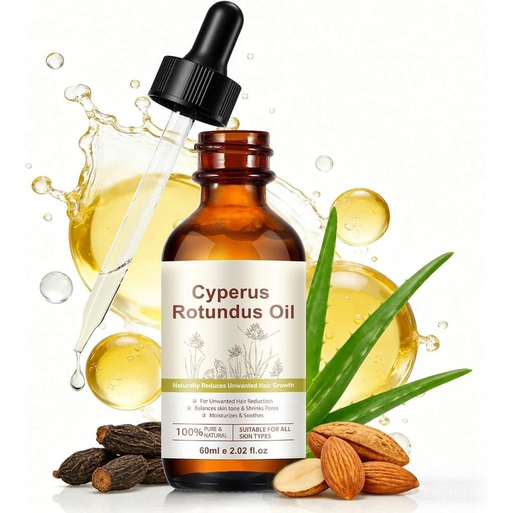 Óleo de Cyperus Rotundus - Óleo de Cyperus Rotundus para Remoção de Pelos, Óleo Natural e Suave para Reduzir o Crescimen