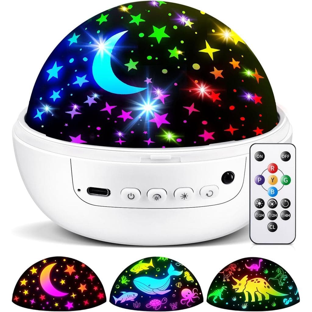 Brinquedos Sensoriais para Bebês, Luzes Sensoriais com 93 Modos de Iluminação, Projetor de Estrelas para Bebês com Contr