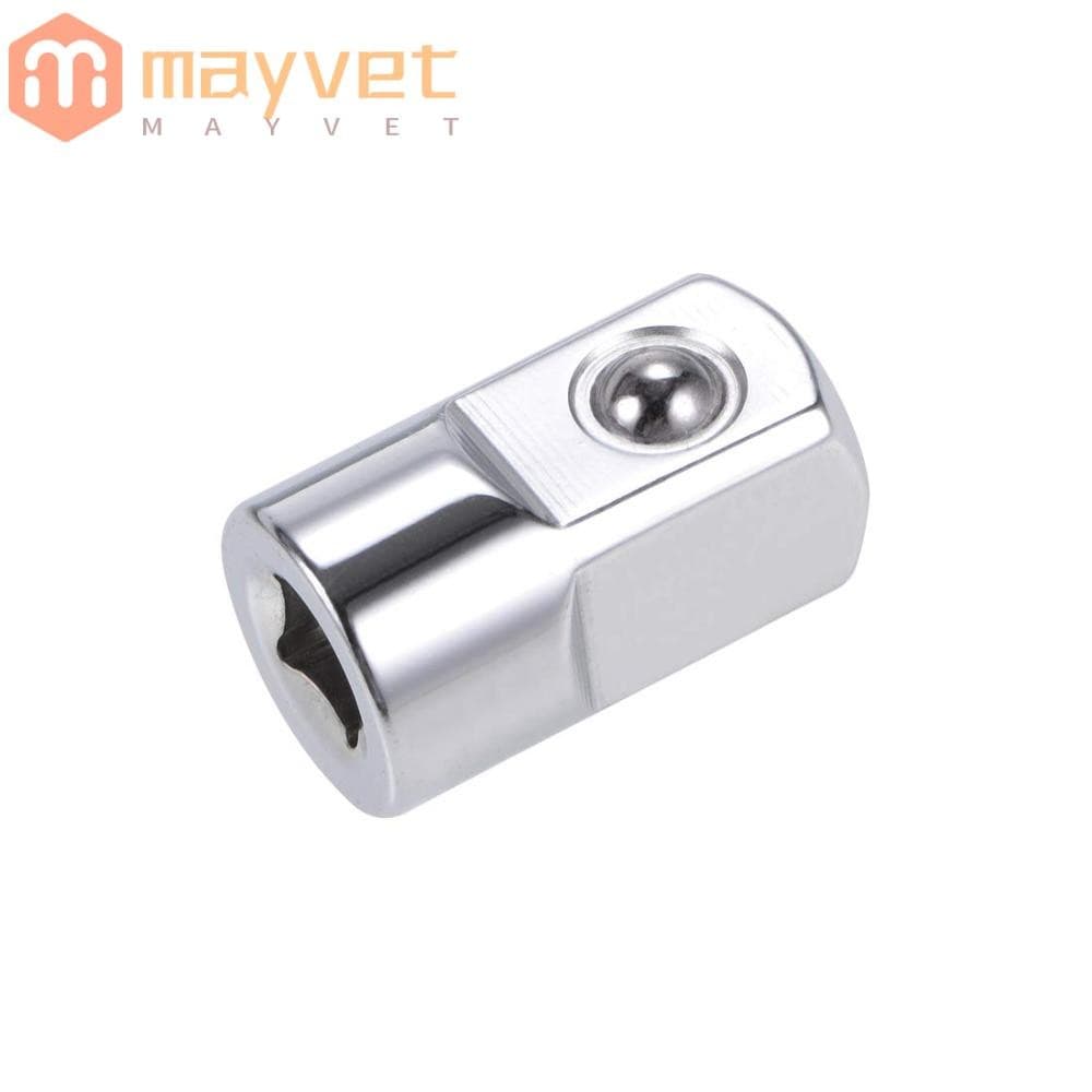 Adaptador De Soquete MAYVET , Redutor Prateado 1/4 A 1/2 , Cabeça Conversora De Manga De Aço Cromo-Vanádio