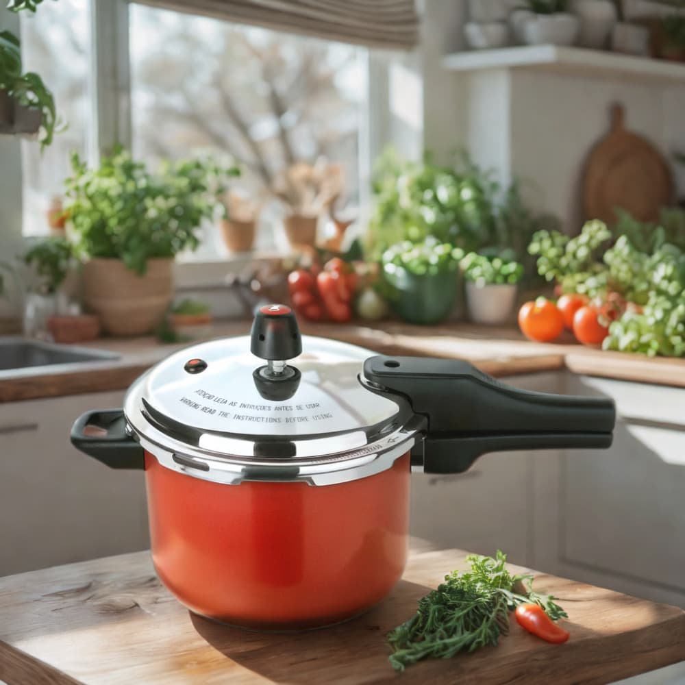 Panela Pressão 4,5l Antiaderente Fechamento Externo Premium Sem Oleo Segura Feijoada Duravel Melhor