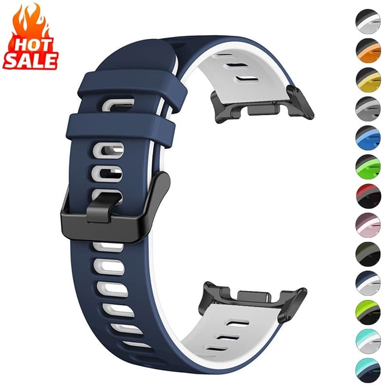 Pulseira De Silicone Esportiva De Duas Cores Compatível Com Samsung Galaxy Watch 8 40mm 44mm/8 Classic/Ultra 2025 47mm
