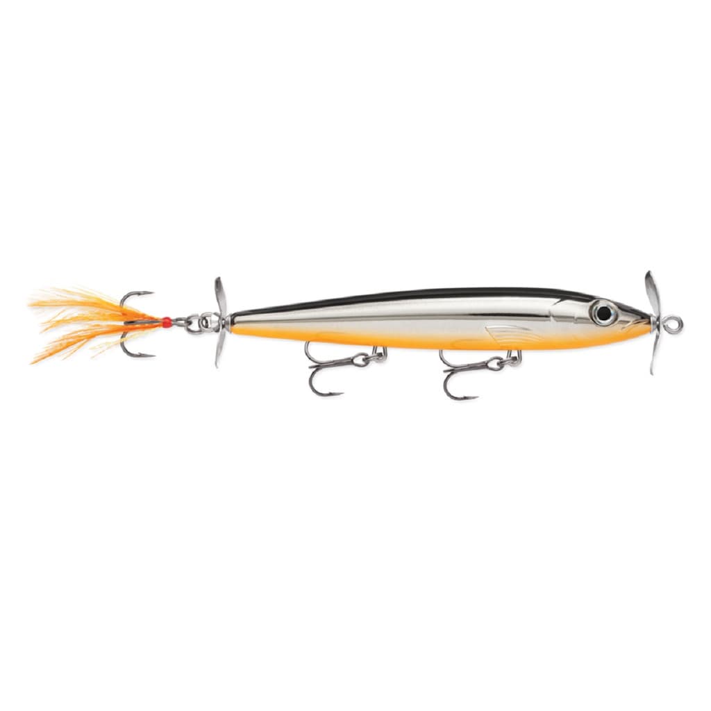 Isca Artificial Rapala Xrap Prop 11cm 17g cor Black chrome Orange Pesca