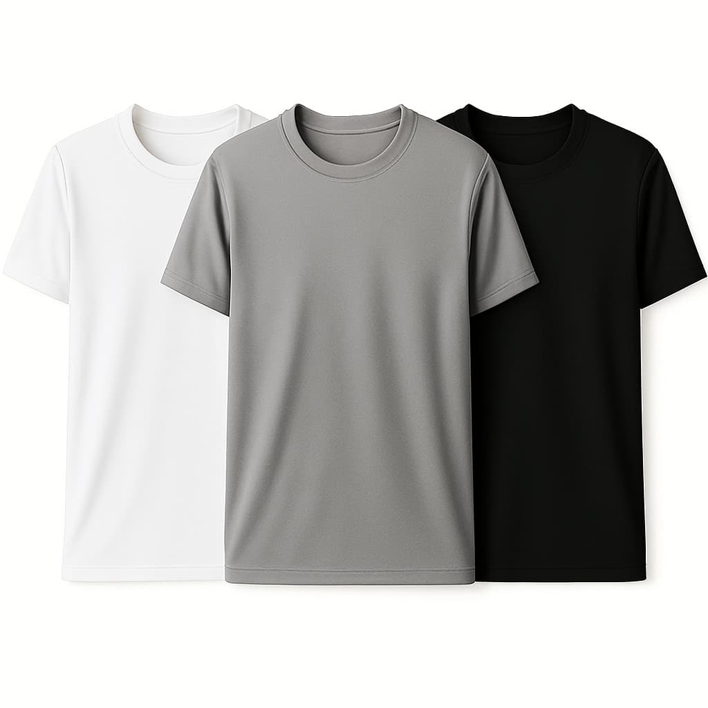 Camiseta Básica Masculina Dry Fit Lisa Tradicional Premium academia