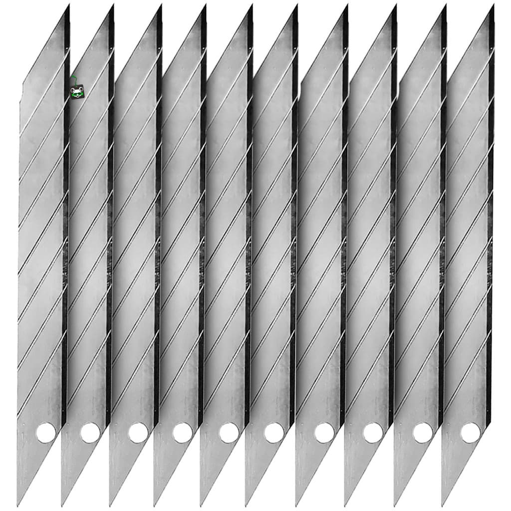 Kit 10 Lâminas de Ferro para Estilete 30 Graus 9mm Poker Tool