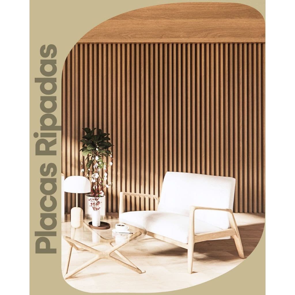 Kit 20 Até 100 Placas Ripados Painel Decorativo MDF MADEIRA 45x10 Sala Quarto Escritório Penteadeira