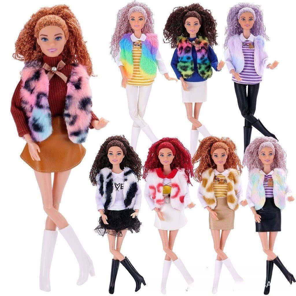 Acessórios de Roupas para Bonecas de 30cm Jogo de Vestir Menina Presente de Ano Novo Vestido