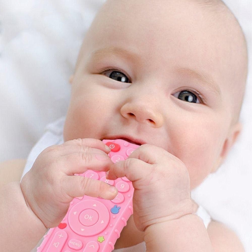 Brinquedos Do Bebê Deserto , Brinquedo De Mastigação Silicone Da Forma Controle Remoto Tevê , Mordedor Calmante Lavável