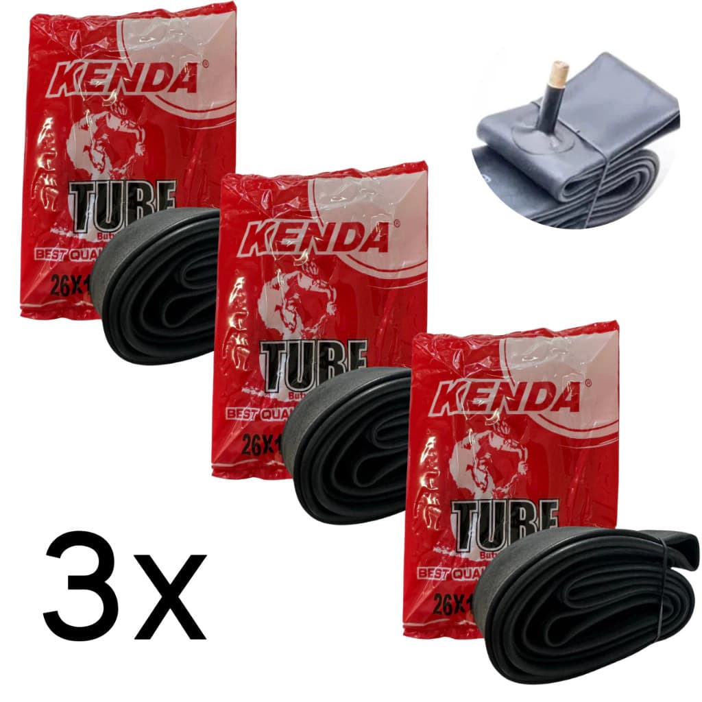 KIT 03 Câmara de Ar Aro 26 Kenda 26x1.9/2.125 Bicicleta Bike MTB Urbana