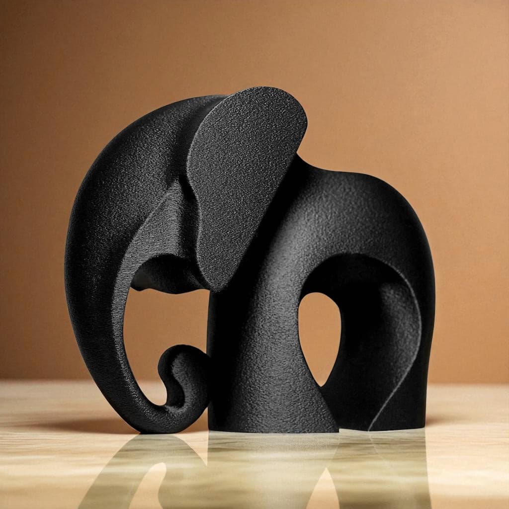 [B@R@T0] Enfeite moderno escultura estátua elefante decoração abstrata minimalista impressão 3D