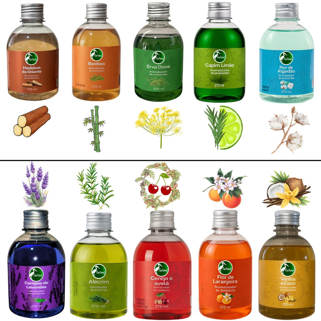 🌸Difusor de Aromas Pantanal Aromas 270ml com Varetas Elegância e Bem Estar