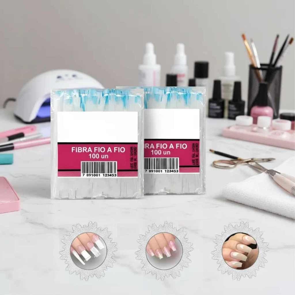 Kit 200 Fibra De Vidro Fio A Fio Unhas Alongamentos de unhas de fibra de vidro