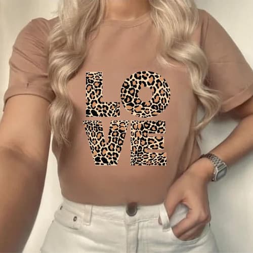 Blusa Básica Premium 100% Algodão Casual Moda Love Dia dia