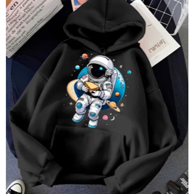 Moletom Infantil Estampado Casaco Infantil Canguru Com Capuz Astronauta Moletons Kids Moletom Unisex