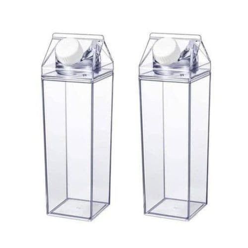 Garrafa Plastico Acrilico 1 Litro Transparente Resistente Reutilizavel Portatil Multiuso