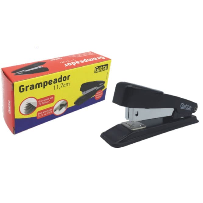 Grampeador de Papel 11,7 cm - Grampeia até 20 folhas