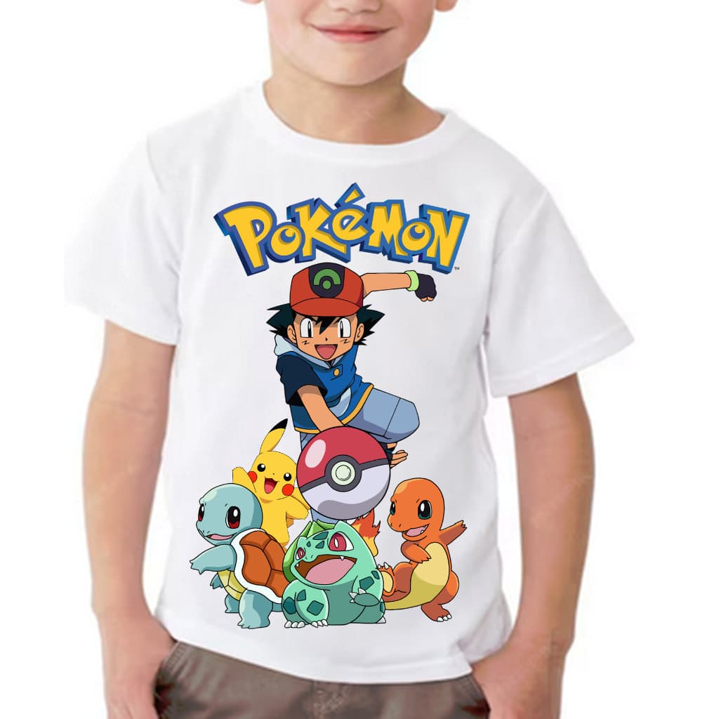 Camiseta Camisa POKEMON varias estampas algodão 100%