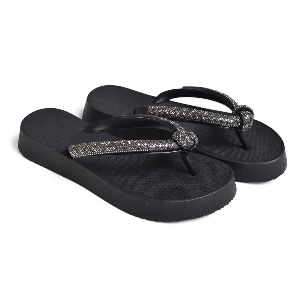 Sandália Chinelo Strass Premium Feminina Confortável Luxo