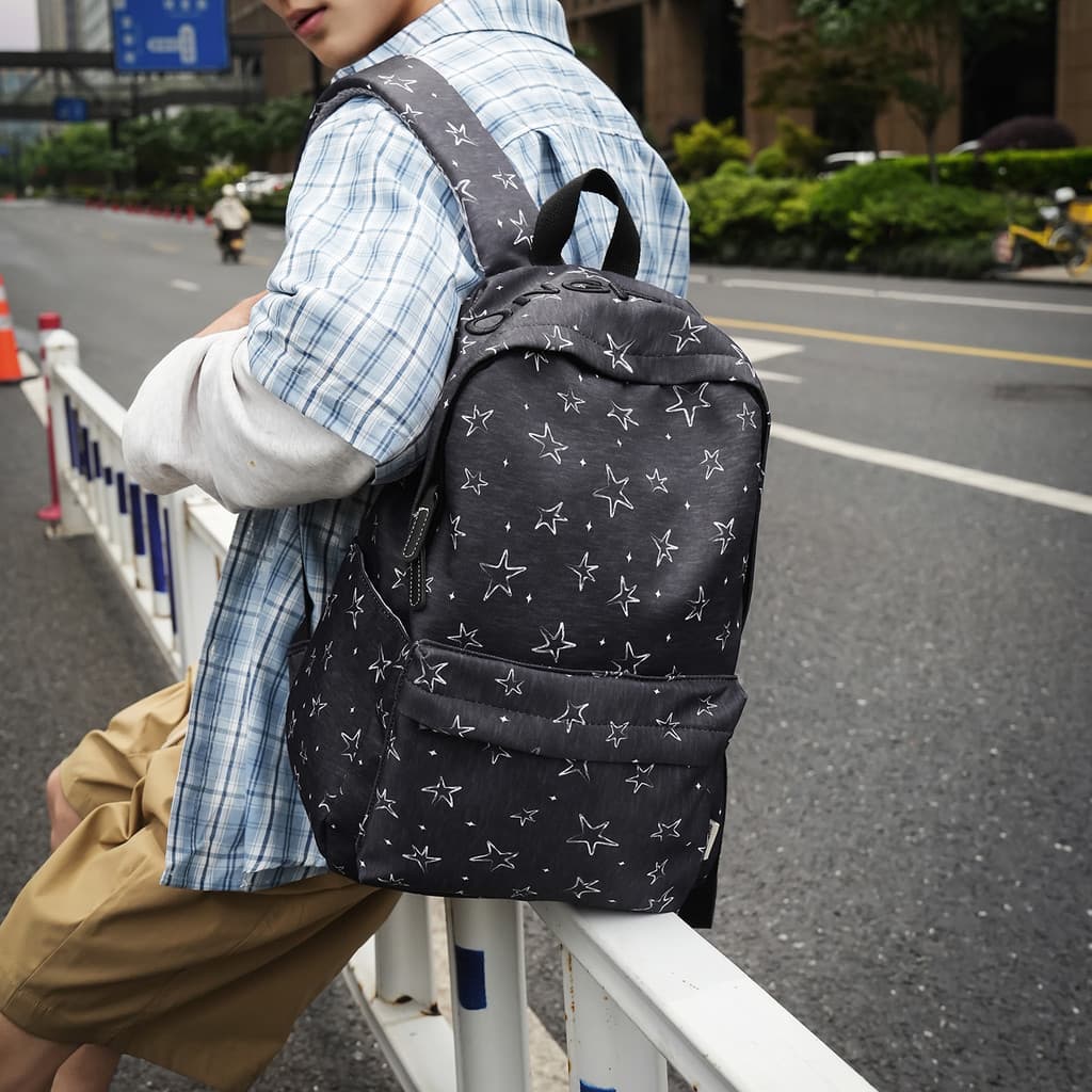 2026 nova estrela mochila menino ins grande capacidade estudante mochila feminina Campus classe lazer mochila de viagem