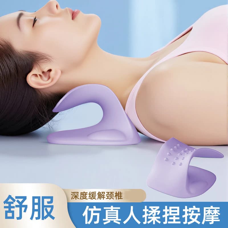 Travesseiro de massagem para coluna cervical, massageador de pescoço Shiatsu por gravidade, travesseiro de massagem para